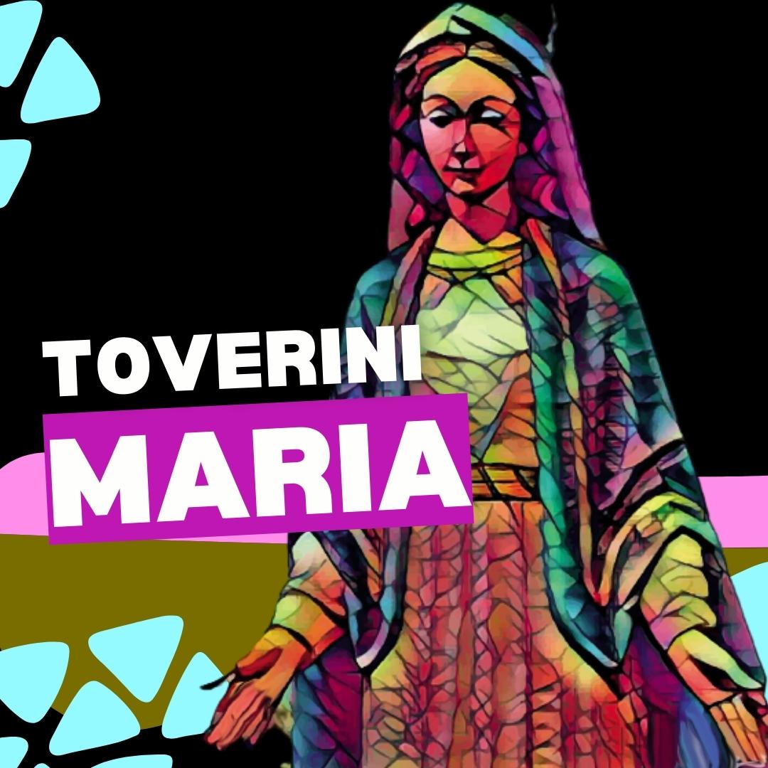 Värikäs ikonimaalaus Neitsyt Mariasta. Kuvan päällä tekstinä jakson otsikko 