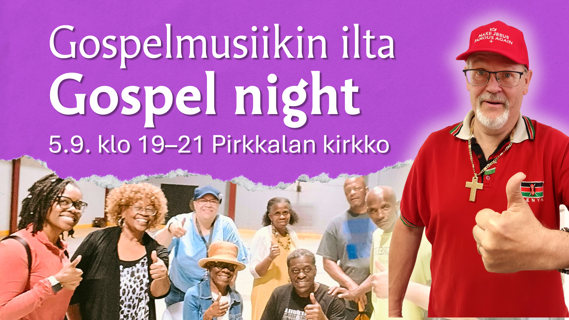 Gospelmusiikin ilta.