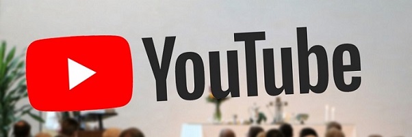 Kirkkosali, YouTube-logo kuvan päällä