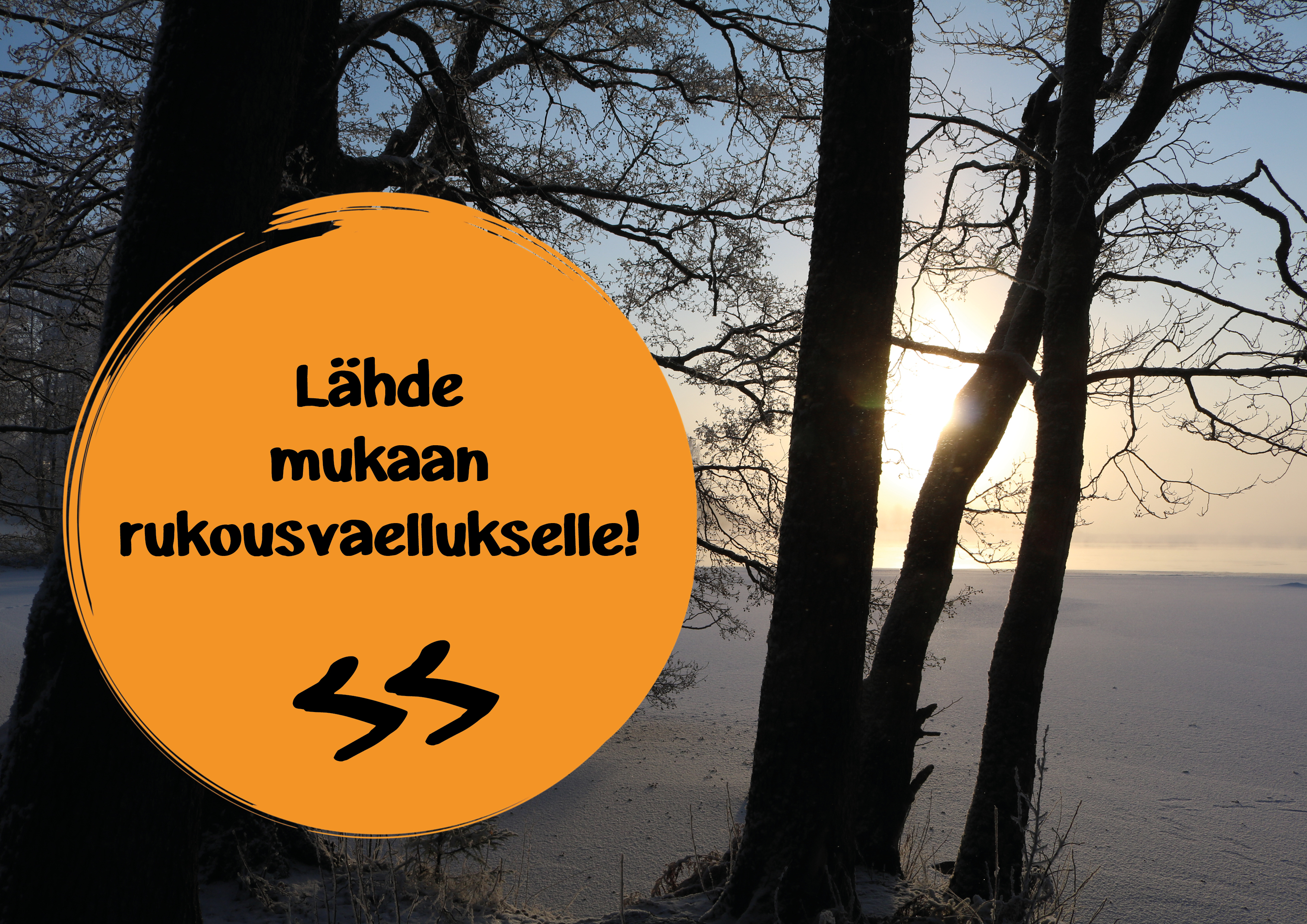 Ekumeenisen rukousviikon vaellus 20.1.2022 Talvinen maisema.